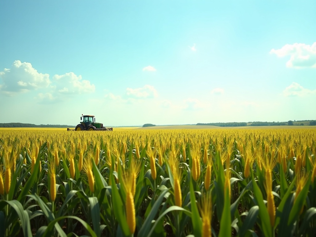 Cornfield tractor