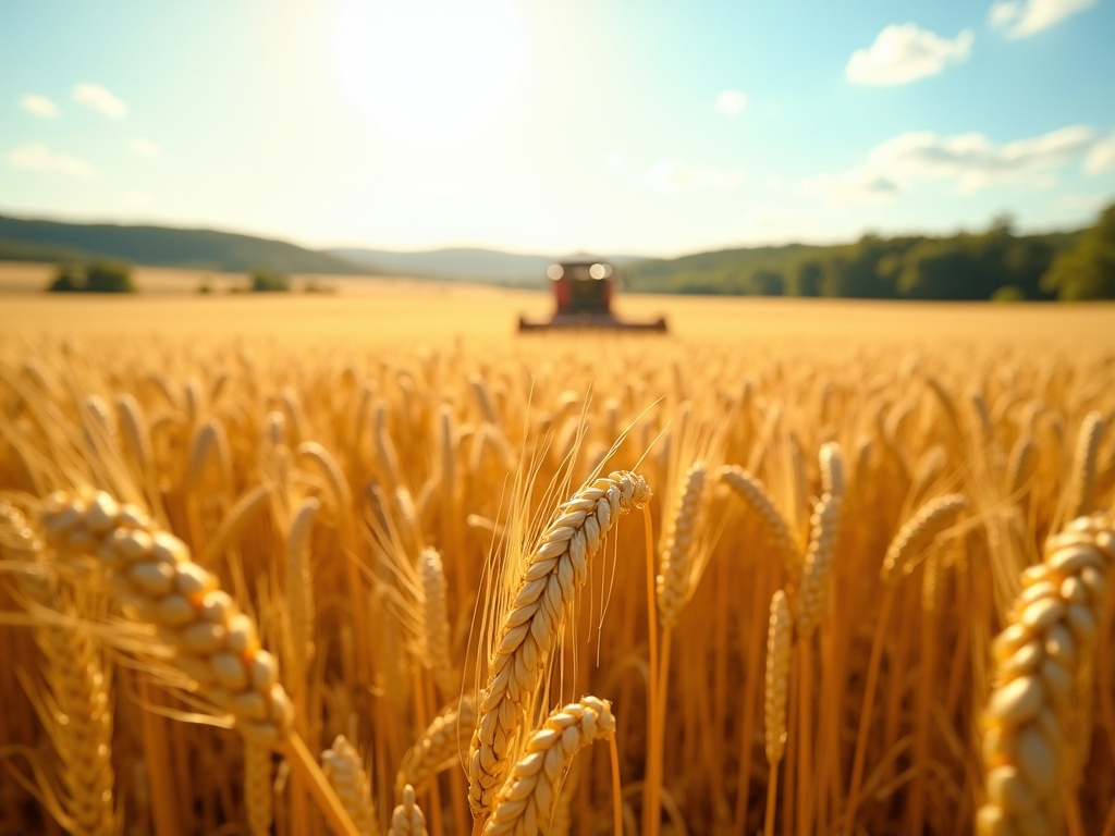 Wheat oat harvest