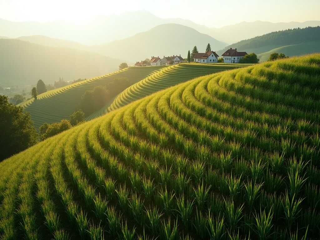 Hilly cornfields